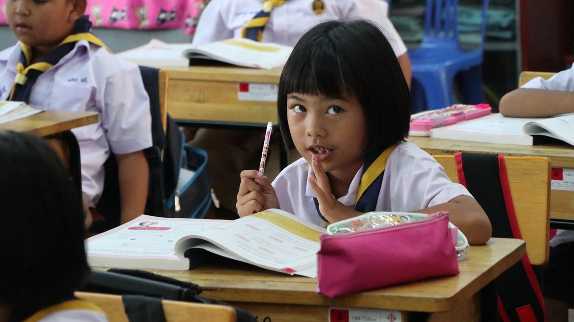 Thai girl at school