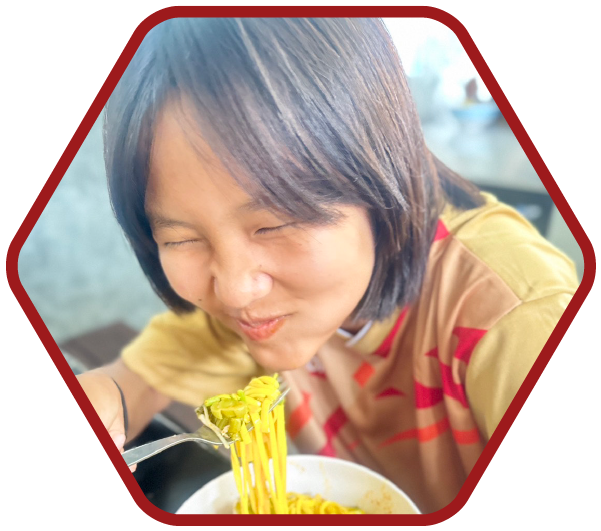 Prayer Calendar 2023 Girl eating noodles